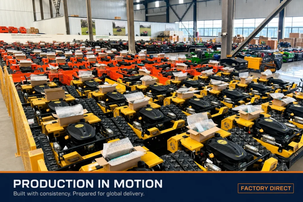 Yitaiwei remote control lawn mower production workshop
