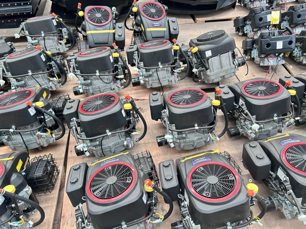 Lawn mower production line engine reserve