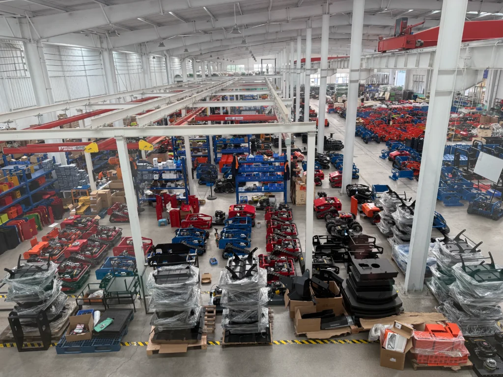 Remote control lawn mower production factory