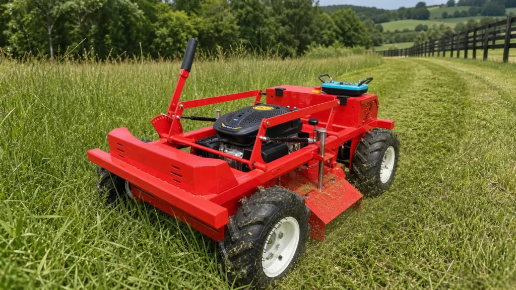 Remote Control Lawn Mower Safety Guide and Checklist cheetah 600 mowing landscape