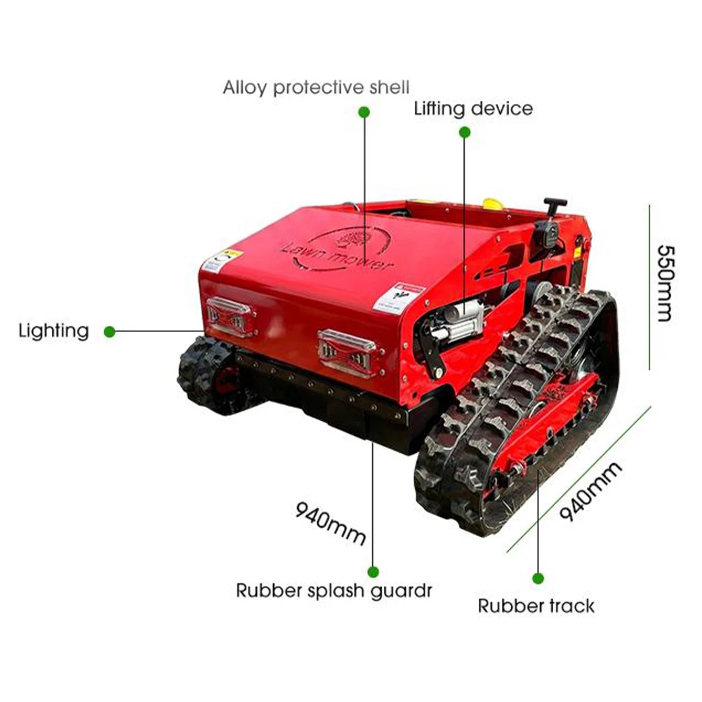 ytw 500l a hot sale zero turn remote control crawler lawn mower can be installed with self propelled lawn mower