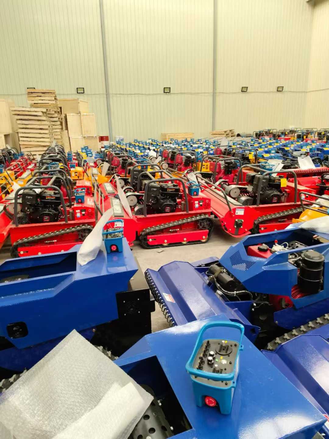 Multiple remote control mowers completed on factory floor
