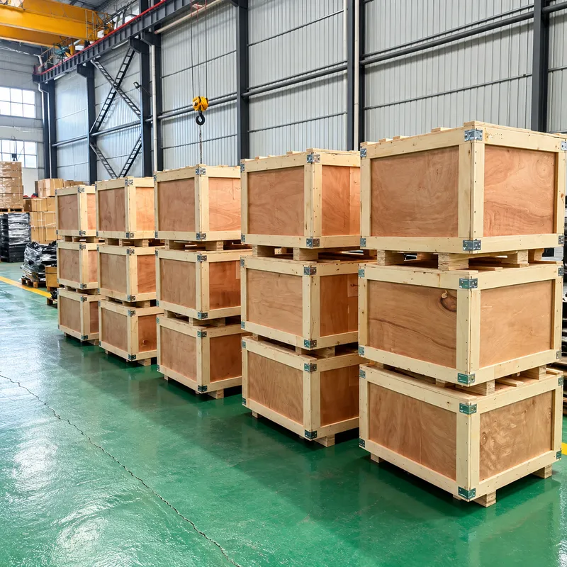 Wooden export crates prepared in the factory