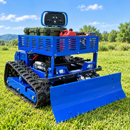 Cargo rack mounted on remote control mower